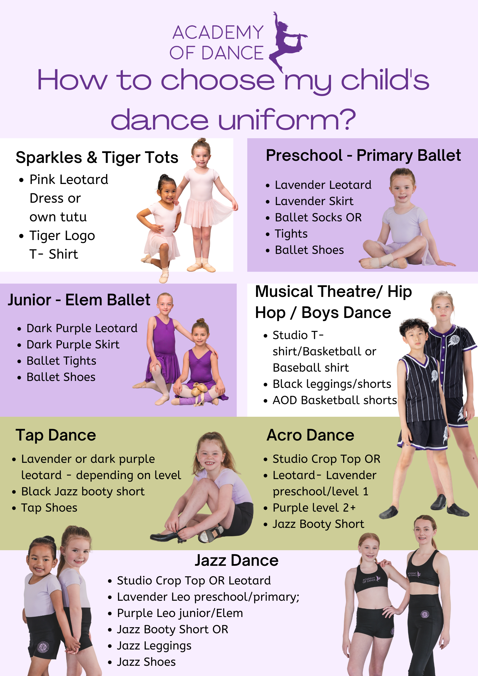 how to choose a dance uniform and outfit by Academy of Dance